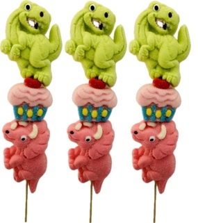 Dino 3 pc Marshmallow Kabob