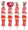 Valentine gummy candy kabob
