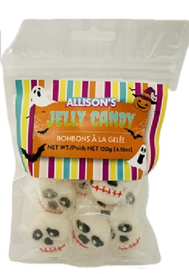 ALLISON'S WHITE SKULL JELLY CANDY BAG 120g