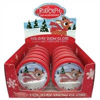 Rudolph Holiday Snow Globe Candy Tin(12)
