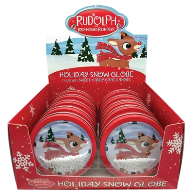 BA - Rudolph Holiday Snow Globe Candy Tin(12)