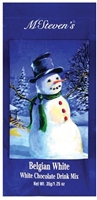 MCSTEVEN'S WHITE CHRISTMAS SNOWMAN BELGIAN WHITE HOT CHOCOLATE - 20CT