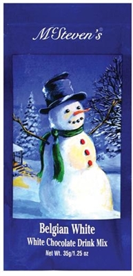 MCSTEVEN'S WHITE CHRISTMAS SNOWMAN BELGIAN WHITE HOT CHOCOLATE - 20CT