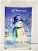 TIN - MCSTEVEN'S WHITE CHRISTMAS SNOWMAN BELGIAN WHITE HOT CHOCOLATE (8OZ RECTANGLE TIN)(6 COUNT )