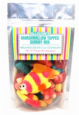 ALLISON'S FISH MARSHMALLOW GUMMY MIX POUCH 168g / 6oz