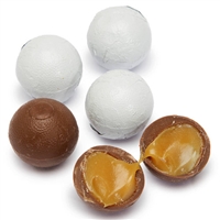 Chocolate/Caramel Balls (White) 5LB