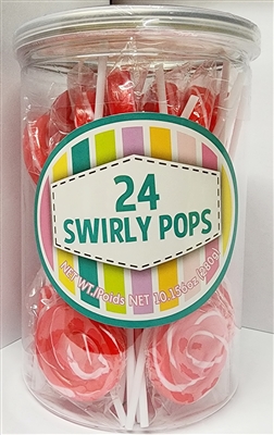 ALLISON'S RED SWIRLY POPS 24 CT. X 8