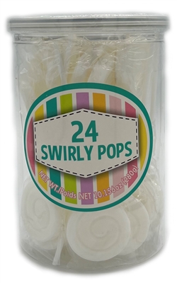 ALLISON'S WHITE SWIRLY POPS 24 CT.  X  8