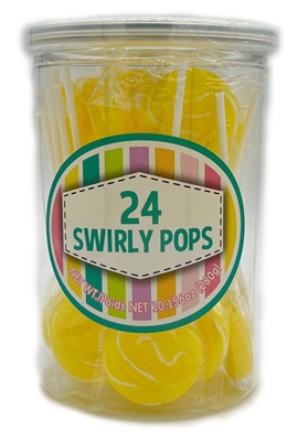 ALLISON'S YELLOW SWIRLY POPS 24 CT. X 8