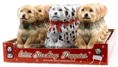 Stocking Puppies - Hollow Milk Chocolate 12 ct