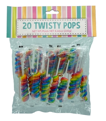 ALLISON'S RAINBOW TWISTY POP 20 CT  X 8